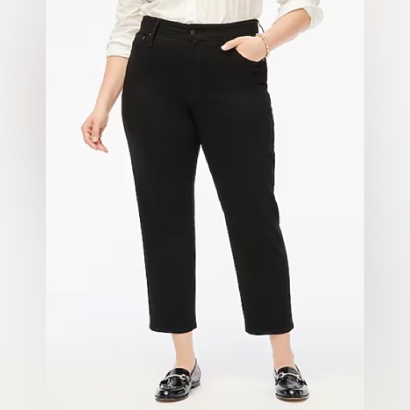 J. Crew Factory Denim - J.Crew Curvy Essential Straight Jeans